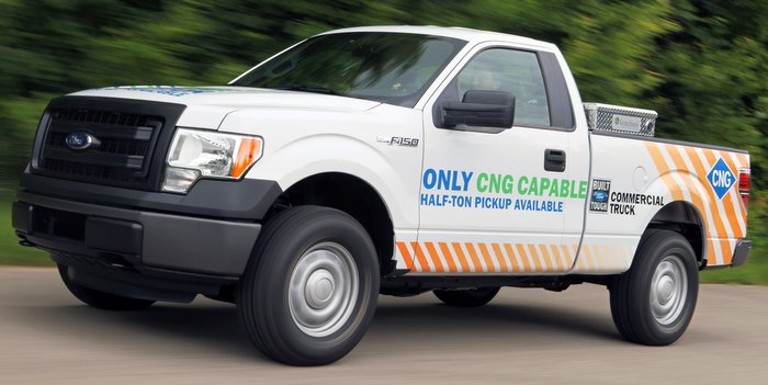 Ford will offer the 2014 F-150 with the ability to run on compressed natural gas