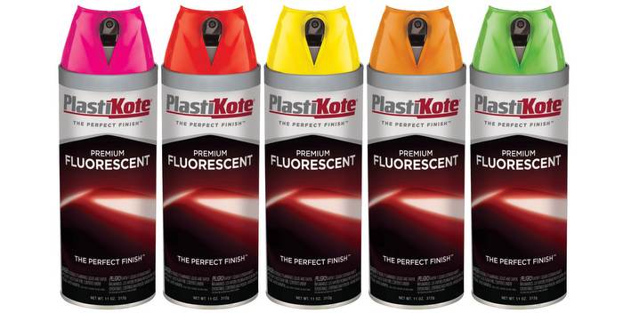 PlastiKote high visibility premium fluorescent aerosols