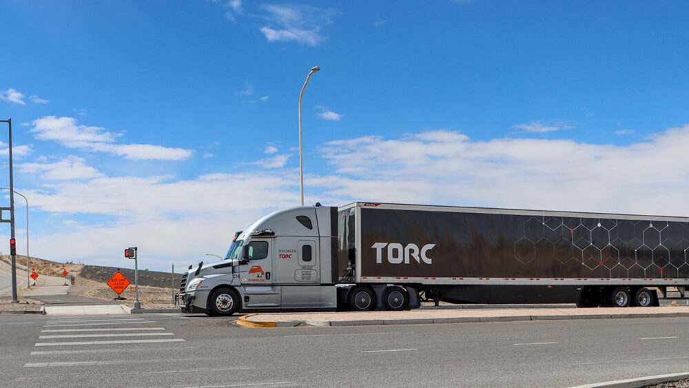 Inside a self-driving truck with Torc Robotics - Image
